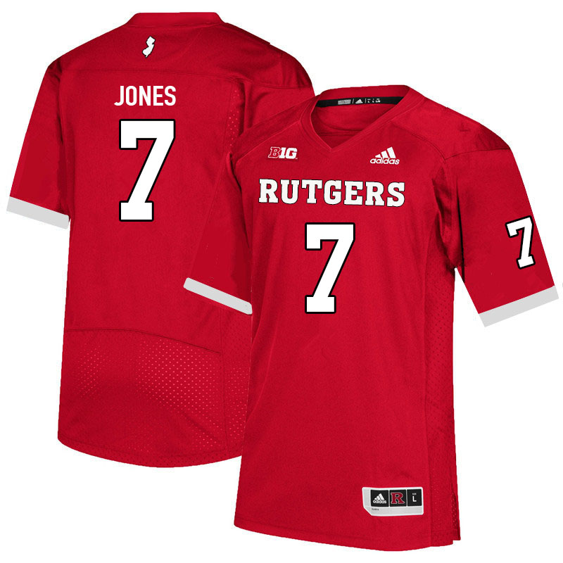 Men #7 Shameen Jones Rutgers Scarlet Knights College Football Jerseys Sale-Scarlet - Click Image to Close